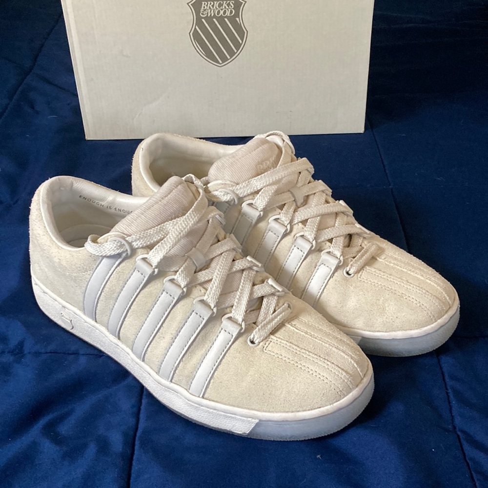 K Swiss white/cream suede shoes men’s size 11.5 white